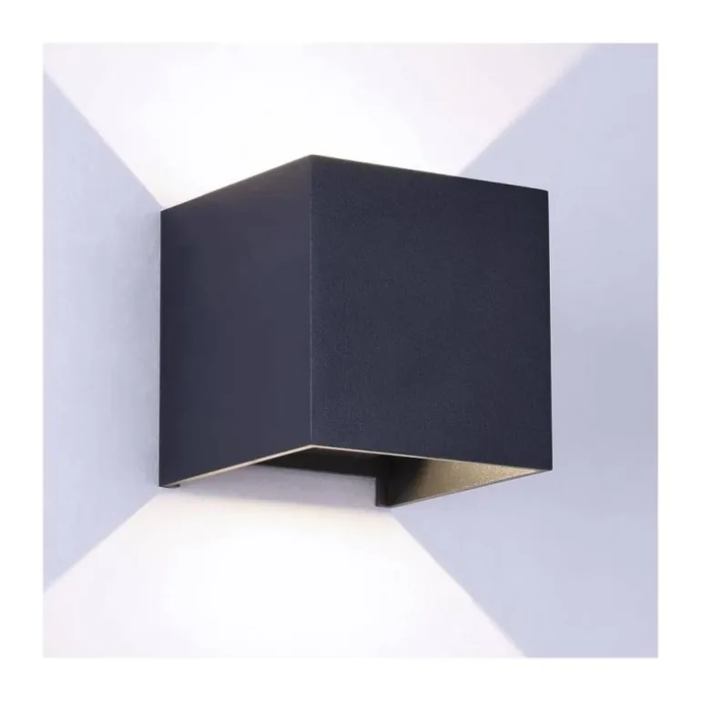 Aplique Cube Antracita LED 10W 4000K 700LM IP54 estilo moderno