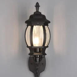 Aplique de pared Elvo Negro 1XE27 49cm Altura
