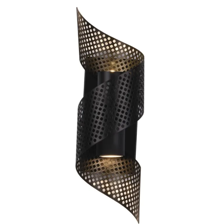 Aplique de pared Fuyaira Negro 2XGU10