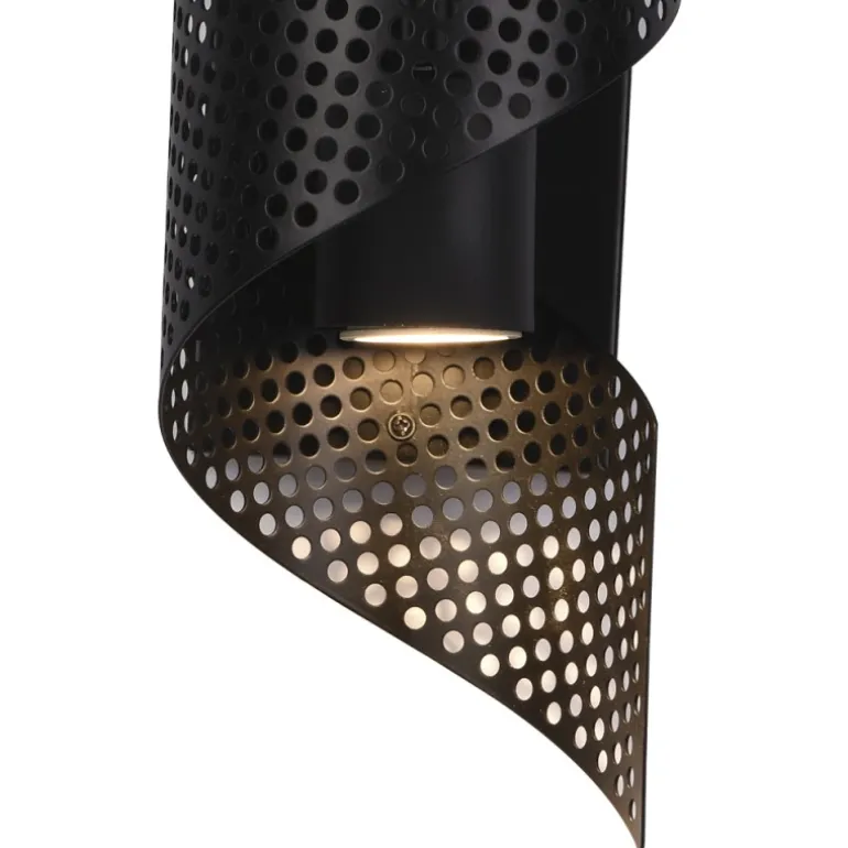 Aplique de pared Fuyaira Negro 2XGU10