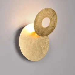 Aplique de pared Leano Oro Circular LED 6w 3000k