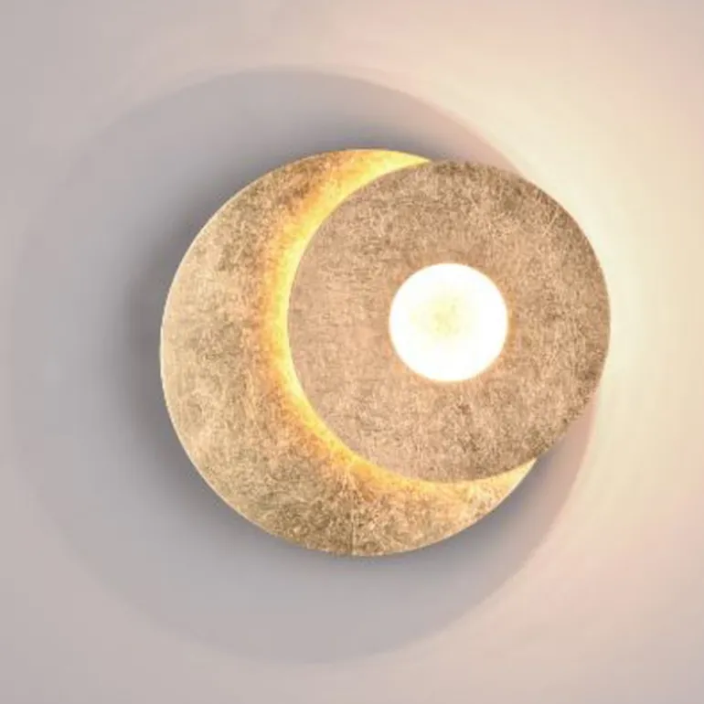 Aplique de pared Leano Oro Circular LED 6w 3000k