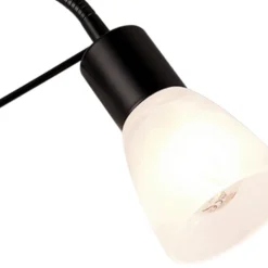 Aplique de pared Levisto con enchufe 1xE14 LED 4.9W 470lm 3000k acabado negro estilo moderno 3 intensidades de luz