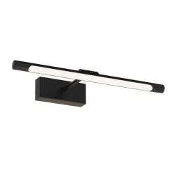 Aplique de pared Madge LED 6w 420lm 4000k IP44 40cm moderno acabado negro ideal para baños