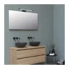 Aplique de pared Madge LED 8w 560lm 4000k IP44 60cm moderno acabado negro ideal para baños