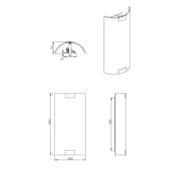 Aplique de pared Pura Bronce Viejo 2XE27 40cm Alto