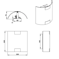 Aplique de pared Pura Bronce Viejo 1XE27 20cm Alto