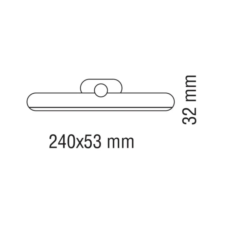 Aplique LED Odette 1.5W 120Lm 4000K acabado blanco moderno con batería y encendido táctil 24cm