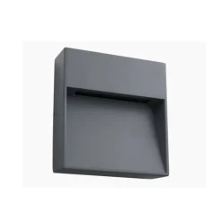 Aplique superficie cuadrado 6w gris oscuro