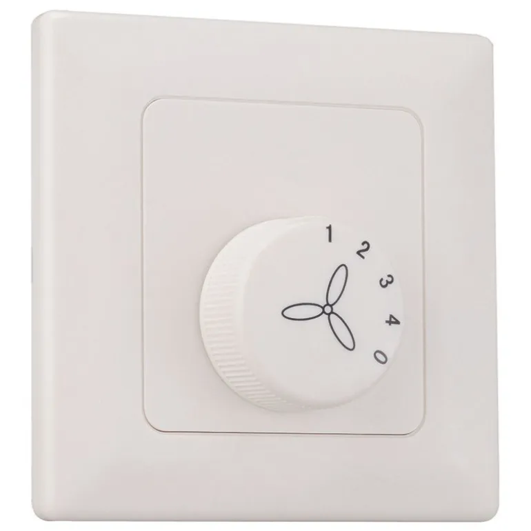 Control de pared ventiladores para ventiladores de techo acabado blanco
