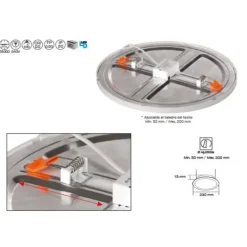 Downlight ajustable 20w 6000k bl