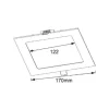 Downlight cuadrado NG 12w 4000k