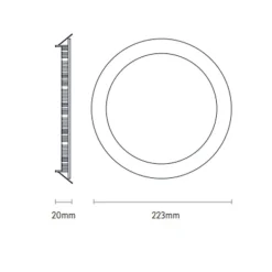 Downlight redondo BL 18w 3000k