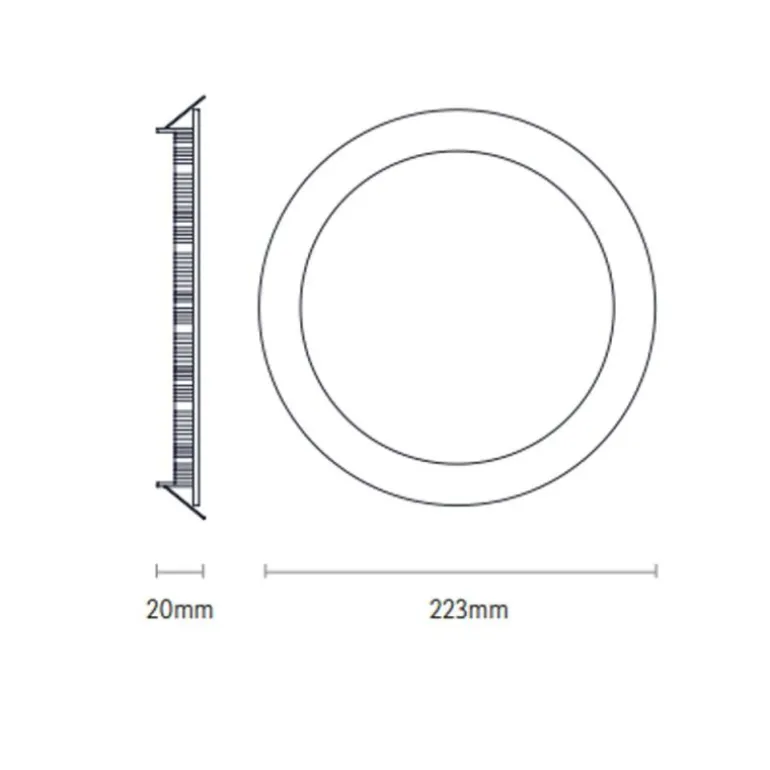 Downlight redondo BL 18w 3000k