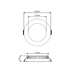 Downlight Soner 30w CCT