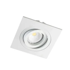 Empotrable de techo Helium cuadrado en aluminio blanco 1XGU10 estilo moderno 9x9cm