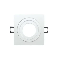 Empotrable de techo Helium cuadrado en aluminio blanco 1XGU10 estilo moderno 9x9cm