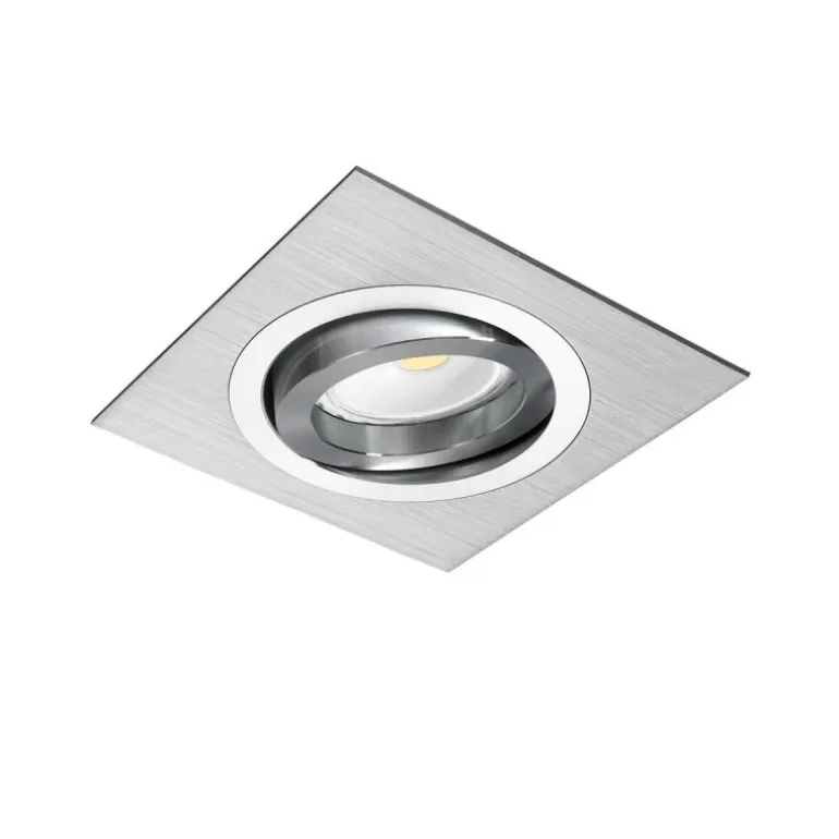 Empotrable de techo Helium cuadrado en aluminio 1XGU10 estilo moderno 9x9cm