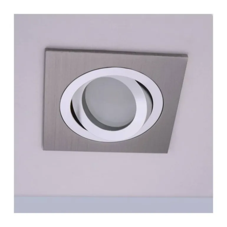 Empotrable de techo Helium cuadrado en aluminio 1XGU10 estilo moderno 9x9cm