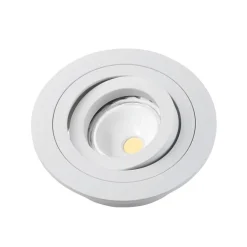 Empotrable de techo Helium redondo en aluminio blanco 1XGU10 estilo moderno 9x9cm