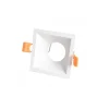 Empotrable de techo Living cuadrado en aluminio blanco 1XGU10 estilo moderno 8x8cm