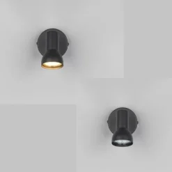 Foco cantar 1L Negro Orientable 1XGU10 8CM Ø