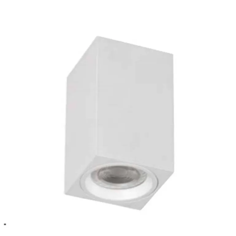 Foco cubo superficie blanco