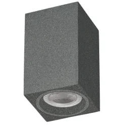 Foco cubo superficie gris metalizado