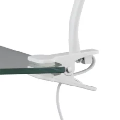 Foco de pinza Wanda 1xGU10 acabado blanco interruptor on/off estilo moderno brazo flexible