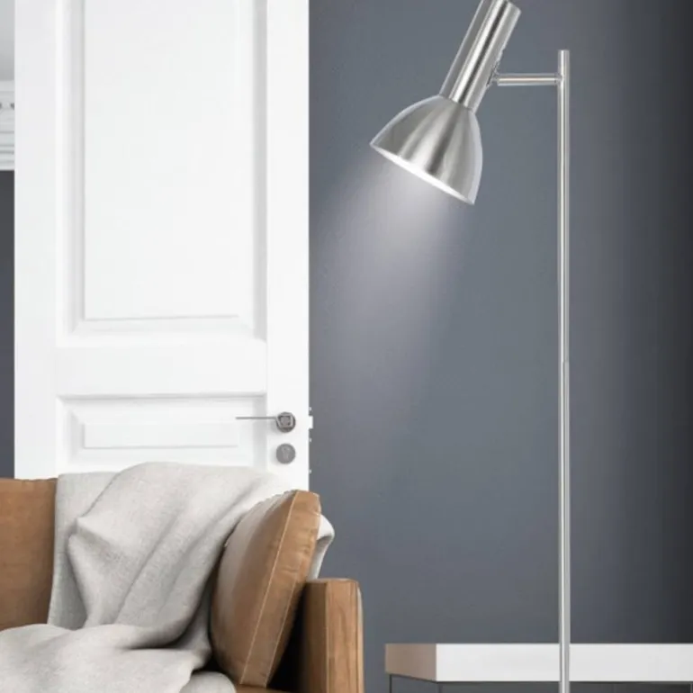 Lampara de pie Lumiere Niquel satinado