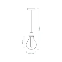 Lámpara Bulb Negro mate