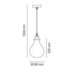 Lámpara Bulb Negro mate