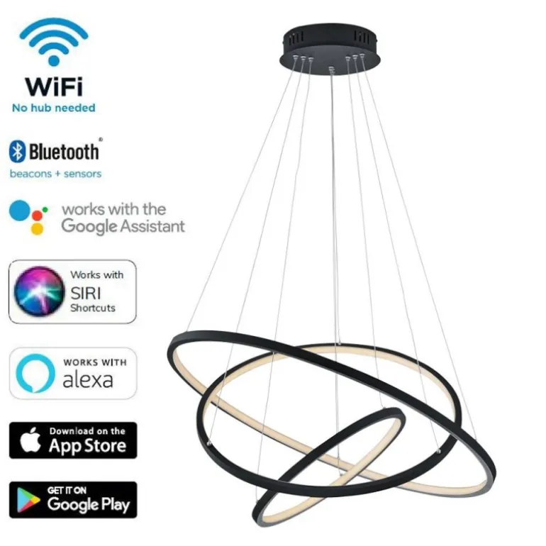 Lámpara colgante Aarón RGB+APP Antracita