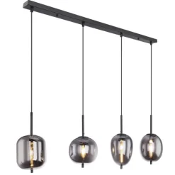 Lámpara colgante Blacky 4l fume