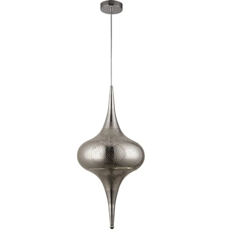 Lámpara colgante de techo Amman Cromo 1XE27 30CM Ø