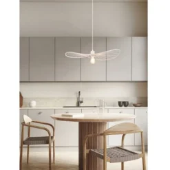 Lámpara colgante de techo Chapeau Blanco 1XE27 60cm Ø