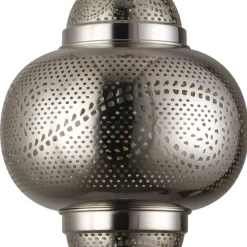 Lámpara colgante de techo Hatta 1XE27 acabado metal cromo estilo árabe 30cm Ø