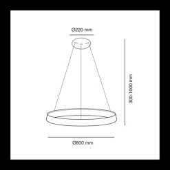 Lámpara colgante Lizer 80cm Ø