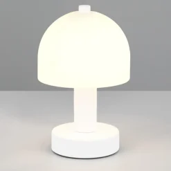 Lámpara de mesa Glenn 1XE14 acabado blanco tulipa opal blanca estilo moderno 12cm Ø