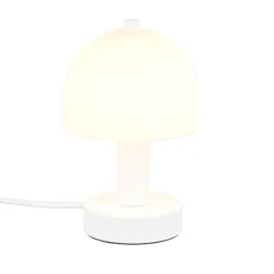 Lámpara de mesa Glenn 1XE14 acabado blanco tulipa opal blanca estilo moderno 12cm Ø