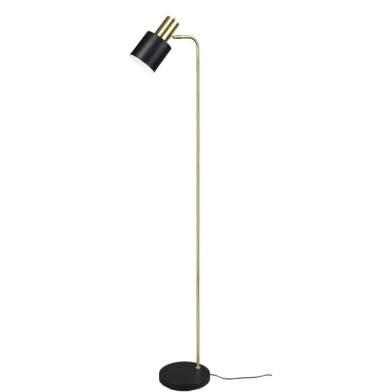 Lámpara de pie Adam Negro/Latón1XE27 153cm Alto