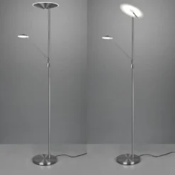 Lámpara de pie Bratford Níquel