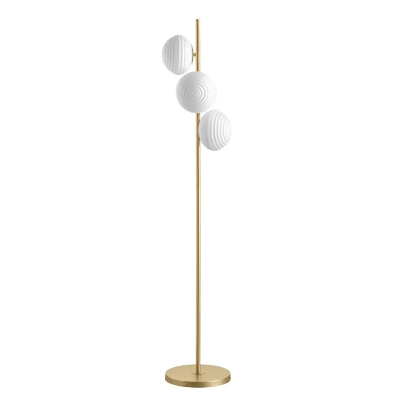Lámpara de pie Ciao Latón Cuero 3XE27 28CM Ø