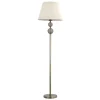 Lámpara de pie cuero pantalla crema