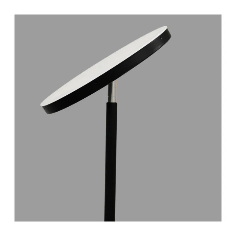 Lámpara de pie Denzel LED 24w 3CCT 2200lm acabado negro estilo moderno con mando a distancia incluido 25cm Ø