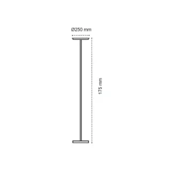Lámpara de pie Denzel LED 24w 3CCT 2200lm acabado negro estilo moderno con mando a distancia incluido 25cm Ø