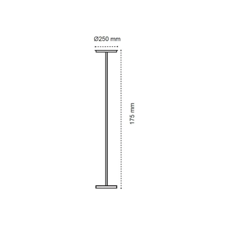 Lámpara de pie Denzel LED 24w 3CCT 2200lm acabado negro estilo moderno con mando a distancia incluido 25cm Ø