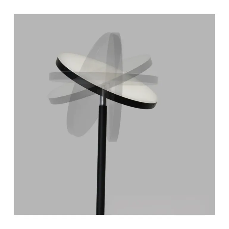 Lámpara de pie Denzel LED 24w 3CCT 2200lm acabado negro estilo moderno con mando a distancia incluido 25cm Ø