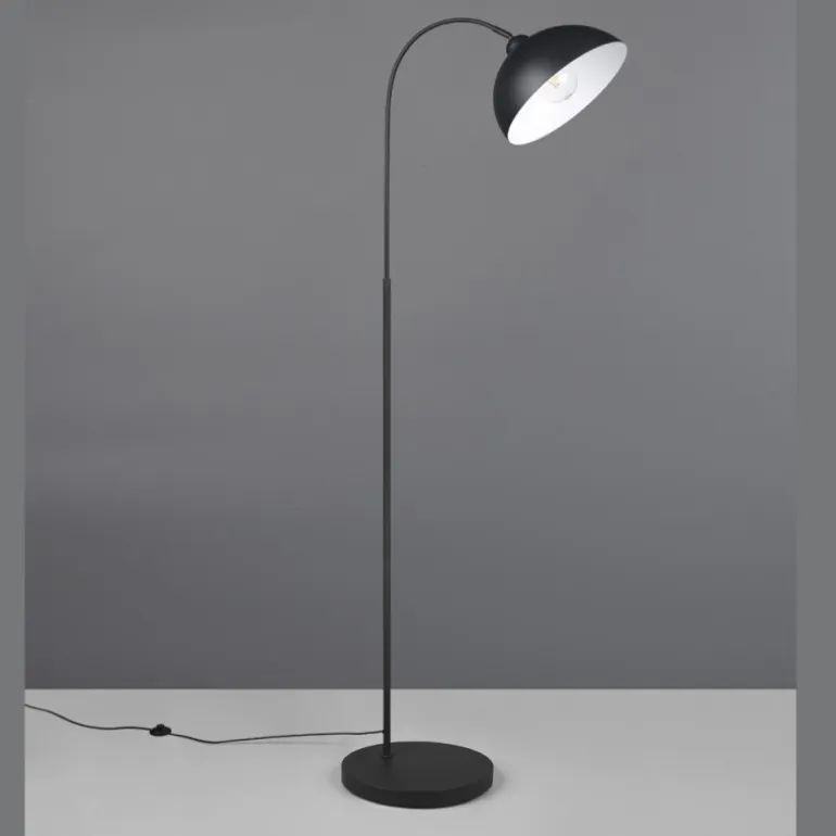 Lámpara de pie Sierra Negro 1XE27 170cm Alto