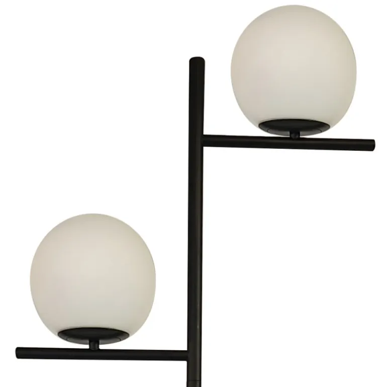 Lámpara de pie Vencejo Negro 2XE27 160CM H